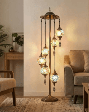 Mosaic Cascade Six-Globe Floor Lamp
